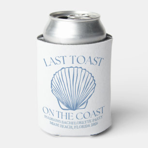 Whimsical Last Toast On The Coast Can Cooler