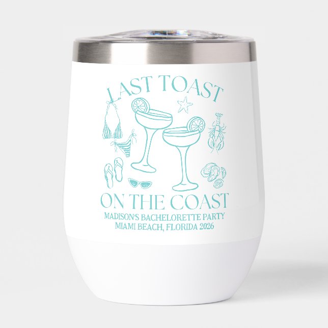 Whimsical Last Toast On The Coast Turquoise (Front)