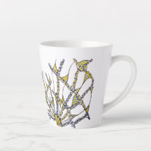 Whimsical Latte Mug (Doodle - Hand-drawn)