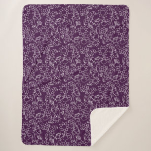 Whimsical Lavender Blooms Cosy Throw
