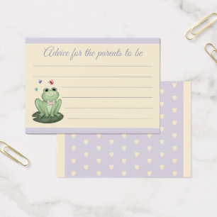 Whimsical Lavender Frog Baby Advice for Parents