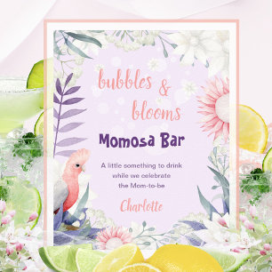 Whimsical Lavender Momosa Bar Baby Shower Sign