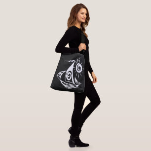 Whimsical Lazy Sailboat Crossbody Bag