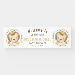 Whimsical Lion King Baby Shower Welcoming  Banner