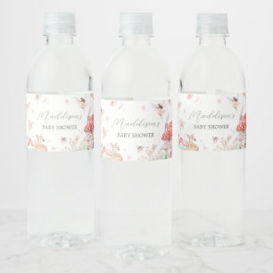 Whimsical Little Fairy Baby Shower Water Bottle Label