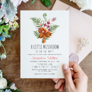 Whimsical Little Mushroom Baby Shower Invitation