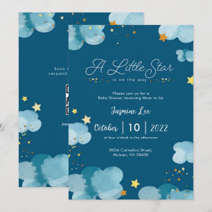 Whimsical Little Star Baby Shower Invitation