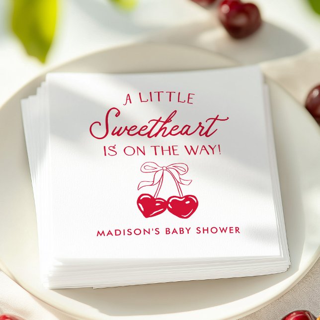 Whimsical Little Sweetheart Baby Shower Napkin (Creator Uploaded)