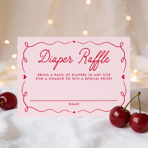 Whimsical Little Sweetheart Diaper Raffle Enclosure Card