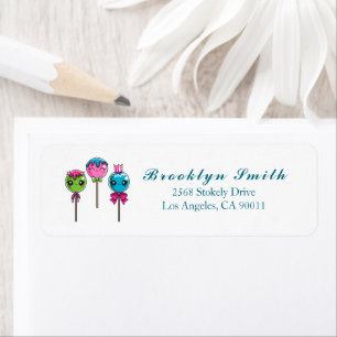 Whimsical Lollypops Return Address Label