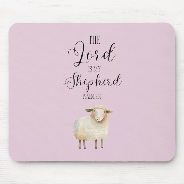 Whimsical Lord is My Shepherd Psalm 23:1 Mouse Mat (Front)