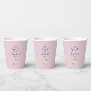 Whimsical Lord is My Shepherd Psalm 23:1 Paper Cups