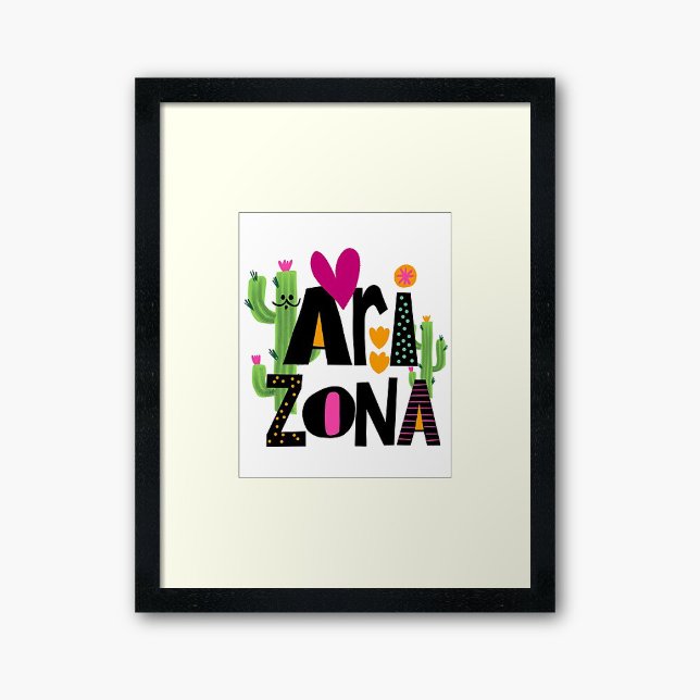 Whimsical Love Arizona Hand Drawn Lettering Poster (Creator Uploaded)