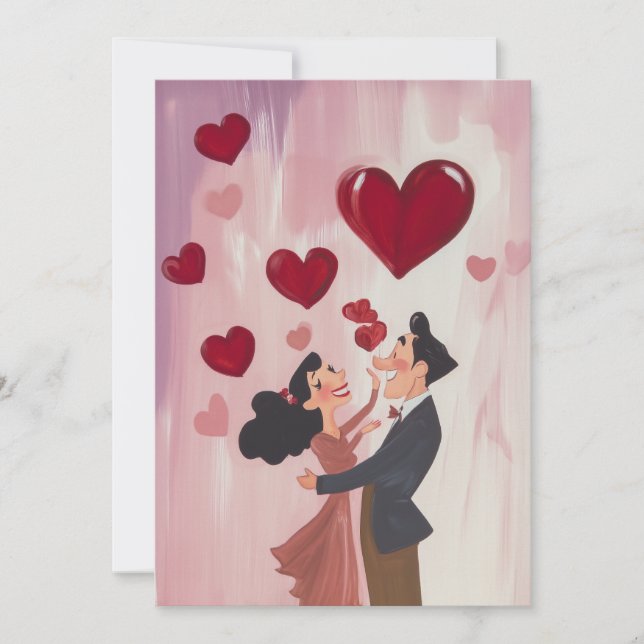 Whimsical Love in the Air Invitation (Front)