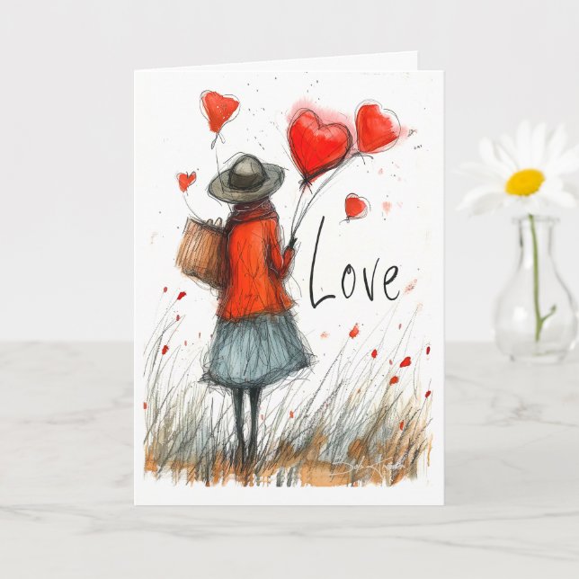 Whimsical Love Journey Card (Small Plant)