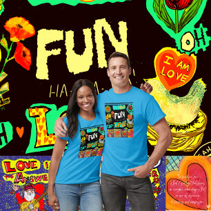 Whimsical Love & Joy, Colourful Celebration T-Shirt