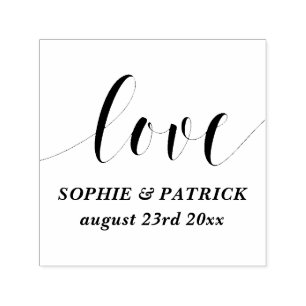 Whimsical Love Script Save the Date Self-inking Stamp