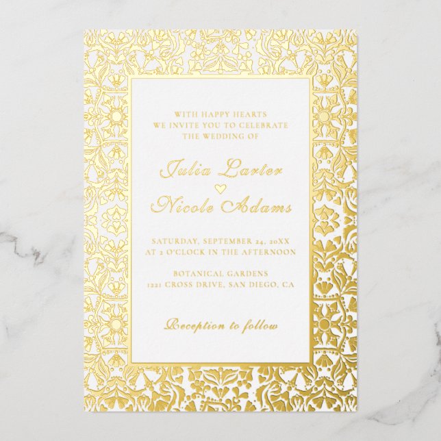 Whimsical Luxury Golden Floral Style Wedding (Front)