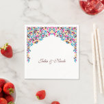Whimsical Luxury Ivory Floral Style Border Wedding Napkin<br><div class="desc">Beautiful Invitation to celebrate Special occasions and festivals comes with digital and E-invitation as per your request. We would love to replicate our designs to make multiple products like rsvp cards, labels envelopes, and more. Customisation is available for ready to print on request at info@shamaurcreatif@gmail.com. Look Forward to hearing from...</div>