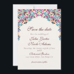 Whimsical Luxury Ivory Floral Style Border Wedding Save The Date<br><div class="desc">Beautiful Invitation to celebrate Special occasions and festivals comes with digital and E-invitation as per your request. We would love to replicate our designs to make multiple products like rsvp cards, labels envelopes, and more. Customisation is available for ready to print on request at info@shamaurcreatif@gmail.com Look Forward to hearing from...</div>