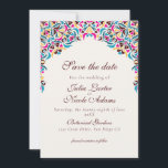 Whimsical Luxury Ivory Floral Style Border Wedding Save The Date<br><div class="desc">Beautiful Invitation to celebrate Special occasions and festivals comes with digital and E-invitation as per your request. We would love to replicate our designs to make multiple products like rsvp cards, labels envelopes, and more. Customisation is available for ready to print on request at info@shamaurcreatif@gmail.com Look Forward to hearing from...</div>