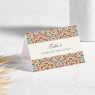 Whimsical Luxury Ivory Floral Style Border Wedding Table Number