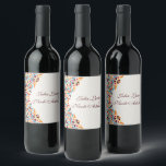 Whimsical Luxury Ivory Floral Style Border Wedding Wine Label<br><div class="desc">Beautiful Invitation to celebrate Special occasions and festivals comes with digital and E-invitation as per your request. We would love to replicate our designs to make multiple products like rsvp cards, labels envelopes, and more. Customisation is available for ready to print on request at info@shamaurcreatif@gmail.com. Look Forward to hearing from...</div>