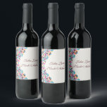 Whimsical Luxury Ivory Floral Style Border Wedding Wine Label<br><div class="desc">Beautiful Invitation to celebrate Special occasions and festivals comes with digital and E-invitation as per your request. We would love to replicate our designs to make multiple products like rsvp cards, labels envelopes, and more. Customisation is available for ready to print on request at info@shamaurcreatif@gmail.com. Look Forward to hearing from...</div>