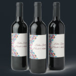 Whimsical Luxury Ivory Floral Style Border Wedding Wine Label<br><div class="desc">Beautiful Invitation to celebrate Special occasions and festivals comes with digital and E-invitation as per your request. We would love to replicate our designs to make multiple products like rsvp cards, labels envelopes, and more. Customisation is available for ready to print on request at info@shamaurcreatif@gmail.com. Look Forward to hearing from...</div>