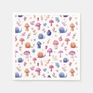Whimsical Magic Garden Pattern Napkins