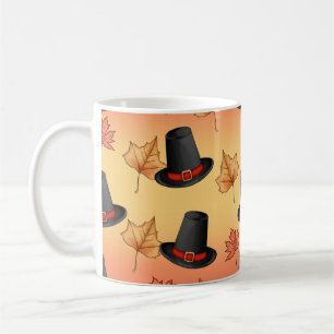 Whimsical Magic Hats with Autumn Leaves Coffee Mug