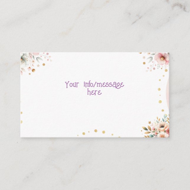 Whimsical magic pastel unicorn kids birthday enclosure card (Front)