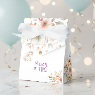 Whimsical magic pastel unicorn kids birthday favour box