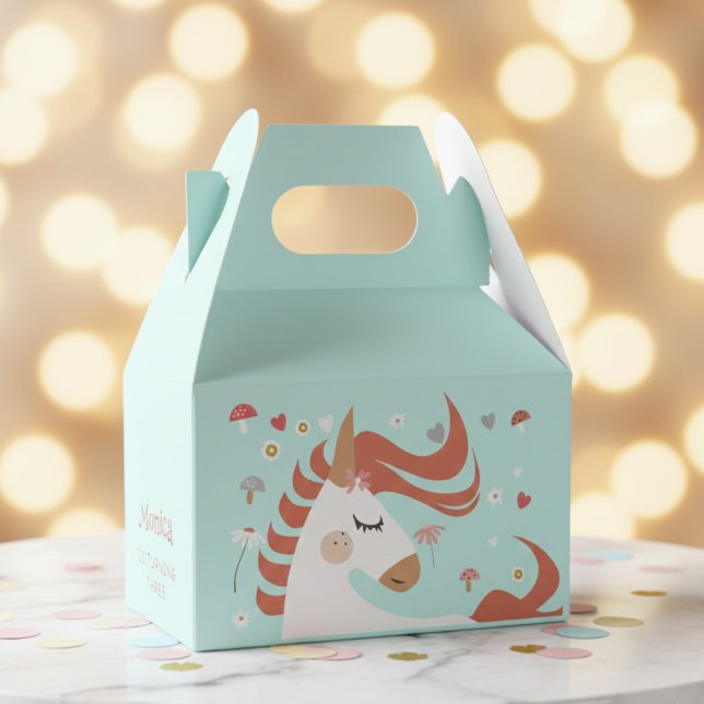 Whimsical magic unicorn kids birthday favour box (Creator Uploaded)