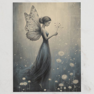 Whimsical Magical Dandelion Fairy  Postcard