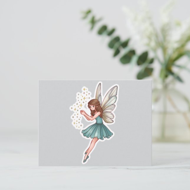 Whimsical Magical Fairy Postcard (Standing Front)