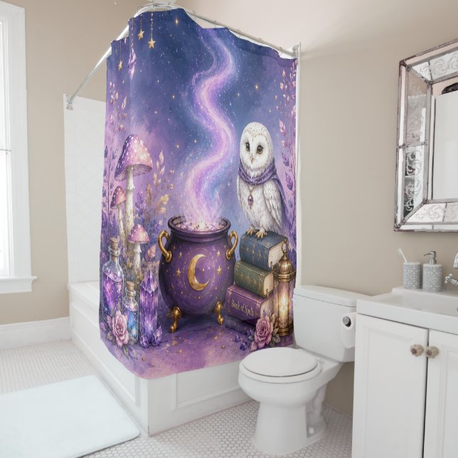 Whimsical Magical Fantasy Shower Curtain (In Situ)