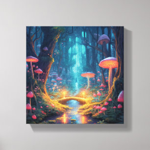 Whimsical Magical forest Canvas Print