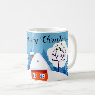 Whimsical Magical Snow Xmas Chic Elegant Coffee Mug