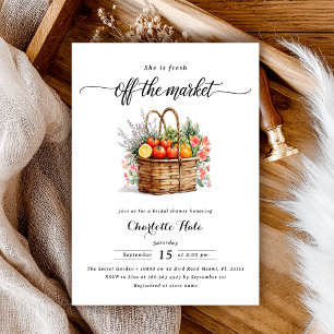 Whimsical Market Farmers Bridal Shower Invitation