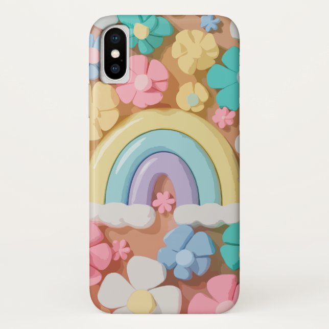 Whimsical Marshmallow Blooms - Vibrant Phone Case (Back)