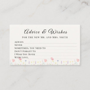 Whimsical Meadow Wildflower Wedding Enclosure Card
