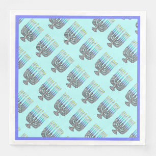 Whimsical Menorahs Paper Dinner Napkin