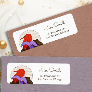 Whimsical Mermaid and Moon Return Address