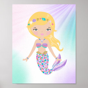 Whimsical Mermaid Children's Nursery Print