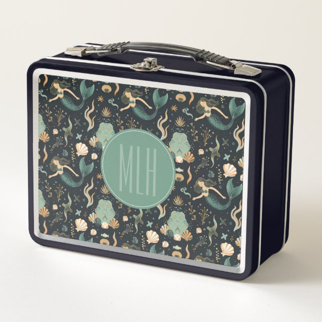 Whimsical Mermaid Metal Lunchbox (Front)