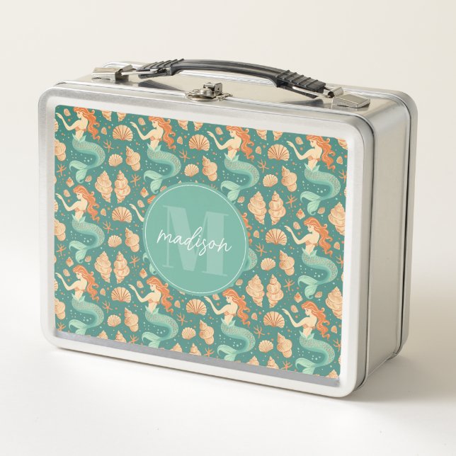 Whimsical Mermaid Metal Lunchbox (Front)