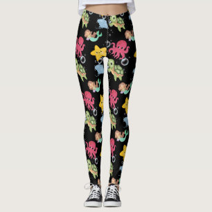 whimsical mermaid rainbow sea birthday party leggings