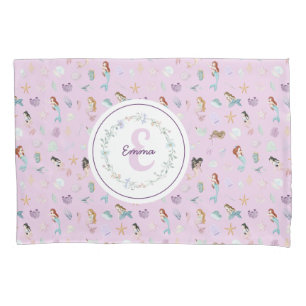 Whimsical Mermaids Monogram Pillowcase