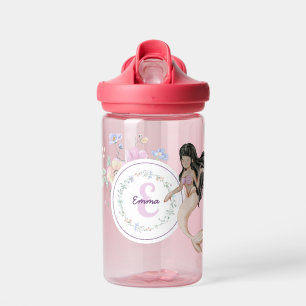 Whimsical Mermaids Monogram Water Bottle